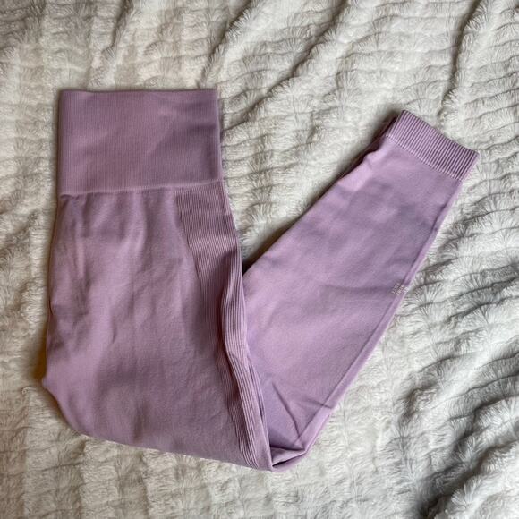 WE WORE WHAT Revolve Seamless Leggings Lilac Purple High‎ Waist Barbiecore - Picture 2 of 5